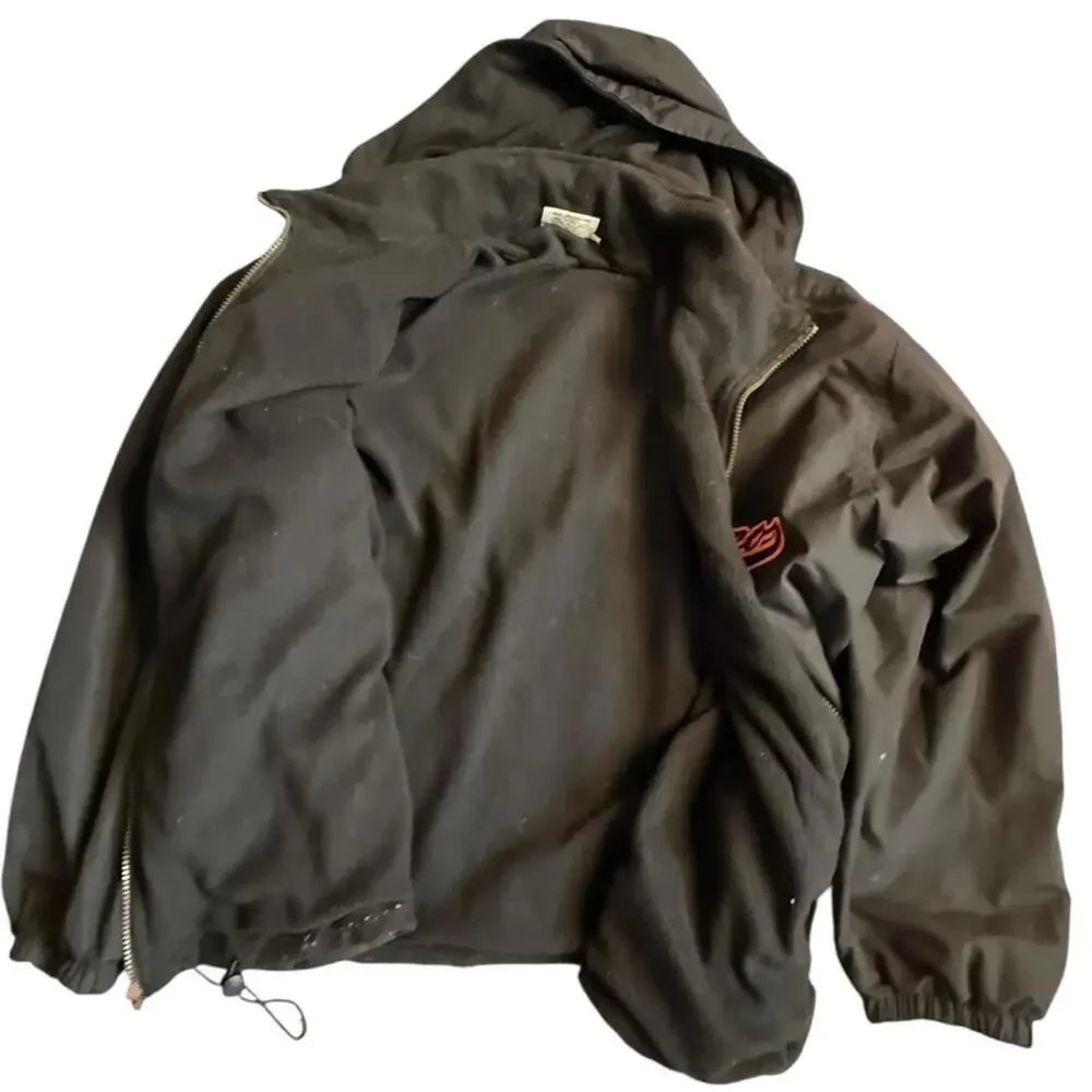 Spring Mountain Fleecewear Co. San Francisco California Blk Hoodie Jacket Size L
